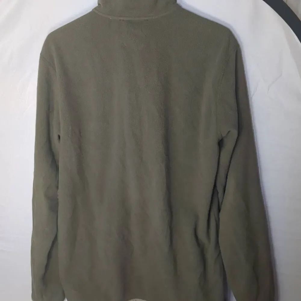 Burton Hearth Anorak Kangaroo Quarter Button Fleece Olive Camo Trim DryRide Swea